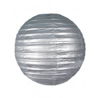 20" Paper Lantern Silver Regular Wire